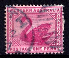 Western Australia 1890 Swan 1d Carmine Crown CA Used   SG 95 - Usados