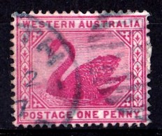 Western Australia 1890 Swan 1d Carmine Crown CA Used   SG 95 - Used Stamps