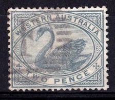 Western Australia 1890 Swan 2d Bluish-grey Crown CA Used  SG 96 - Used Stamps