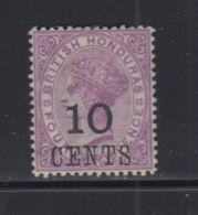 N°23 - 10c S/4p. -TB - Honduras Britannico (...-1970)