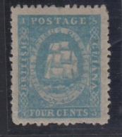 N°8 - 4c Bleu Ciel - Réimpression Dentelé 12½ -TB - Guyana Britannica (...-1966)