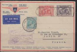 Pli De Sydney - 23/4/1931 + Flamme Air Mail Section GPO + Cachet Violet  - 1er Vol Melbourne/Londres - Pr Paris - TB - Altri & Non Classificati