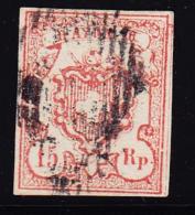 N°20 (N°23) - 15 Rp Rouge - TB - 1843-1852 Poste Federali E Cantonali