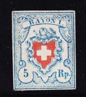 N°17 (20) 5 Rp - Rayon 1 - TB - 1843-1852 Poste Federali E Cantonali