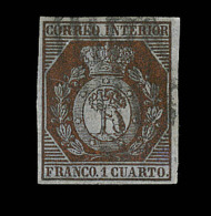 N°22 - 1c Bronze - Signé + Certif. CEM De Madrid - TB - Usati