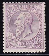 N°52 - 2F Violet S/gris - TB - 1884-1891 Leopoldo II