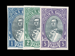 N°215 - Type G De 1928 - Sans Surcharge - 3 Val - ND - 1F, 2F Et 5F - TB - Albania