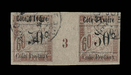 COLIS POSTAUX  N°6 - 50c S/60c Brun S/chamois - Paire - Mill. 3 - Obl. TB - Altri & Non Classificati