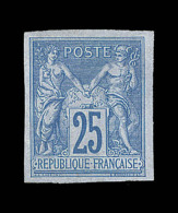 N°35 - 25c Bleu - Signé + Certif. Scheller - TB - Sage