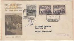 N°43A + PA N°1 Paire - Obl. 10/7/51 -TB - Storia Postale