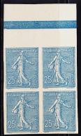 N°132 - 25c Bleu - ND - Bloc De 4 - BDF - TB - Nuovi