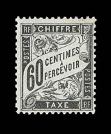 N°21 - 60c Noir - Bon Centrage - TB - 1859-1959 Nuovi