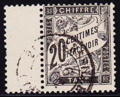 N°17 - 20c Noir + Interpanneau - TB - 1859-1959 Usati