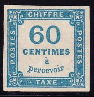 N°9 - 60c Bleu - Signé - TB - 1859-1959 Nuovi