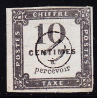 N°1 - 10c Noir Litho - Obl. Boîte Rurale "D" - TB - 1859-1959 Usati