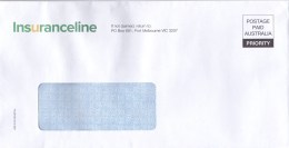 Australia 2016 Insuranceline Postage Paid Priority Window Envelope - Briefe U. Dokumente