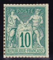 N°65 - 10c Vert - Dentelure Figurée -TB - 1876-1878 Sage (Tipo I)