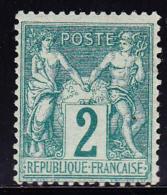 N°62 - 2c Vert - Petit Clair S/1 Dent - Asp.TB - 1876-1878 Sage (Tipo I)