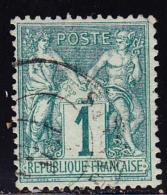 N°61 - 1c Vert - Bon Centrage - TB - 1876-1878 Sage (Tipo I)