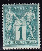 N°61 - 1c Vert - TB - 1876-1878 Sage (Tipo I)