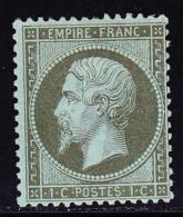 N°19 - 1c Olive - Clair Ds 1 Angle - Signé JF Brun - 1862 Napoleone III