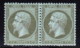 N°19 - Paire - Centré - Qques Dents Faibles - 1862 Napoleone III