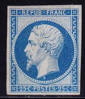 N°15c - Réimpression De 1862 - 1 Point Clair - 1853-1860 Napoleone III