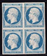 N°14Af - Bleu Laiteux - 1ex Pli Diagonal - 2 Ex ** - Sinon TB - 1853-1860 Napoleone III