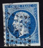 N°14Ad - Bleu S/vert -TB - 1853-1860 Napoleone III