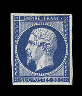 N°14Aa - 20c Bleu Foncé - Signé - TB - 1853-1860 Napoleone III