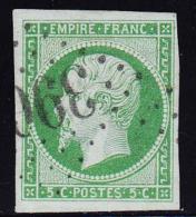 N°12 - Obl. GC - Signé Regnaud - TB - 1853-1860 Napoleone III