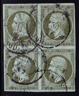 N°11 - Bloc De 4 - Qques Rousseurs - B/TB - 1853-1860 Napoleone III