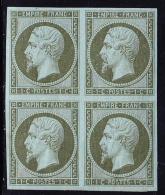 N°11 - Bloc De 4 - 1 Point Rousseur S/1ex - Sinon TB - 1853-1860 Napoleone III