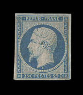 N°10 - 25c Bleu - Réparé - Asp. TB - 1852 Luigi-Napoleone