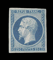 N°10 - 25c Bleu - Signé Jamet/Calves - TB - 1852 Luigi-Napoleone