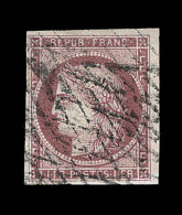 N°6 - 1F Carmin - Obl. Grille Sans Fin - Signé Calves - TB - 1849-1850 Ceres