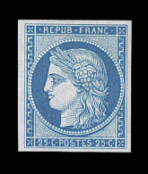 N°4d - Réimpression De 1862 - 25c Bleu - Comme ** - TB/SUP - 1849-1850 Ceres