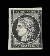 N°3 - 20c Noir S/jaune - Signé - TB - 1849-1850 Ceres