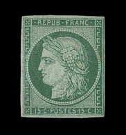 N°2b - 15c Vert Foncé - Réparé - Asp. TB - 1849-1850 Ceres