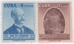 1957-242 CUBA REPUBLICA 1957. STEEGERS. DACTILOSCOPIA DACTILOSCOPY POLICE. MH. - Unused Stamps