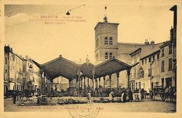 Valence - Eglise St-Saint-Jean (porche Et Clocher) - Marché Couvert - Edition Soleil D'Or: J. Brugère - Carte N°172 - Valence