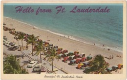Hello From Ft. Lauderdale, Florida, Beach, 1965 Used Postcard [18048] - Fort Lauderdale