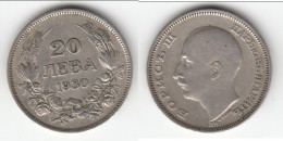 **** BULGARIE - BULGARIA - 20 LEVA 1930 BORIS III - ARGENT - SILVER **** EN ACHAT IMMEDIAT - Bulgaria