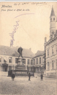 Nivelles - Place Bléval Et Hôtel De Ville (animée, Précurseur, 1904) - Nivelles