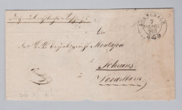 Heimat Schweiz SG RORSCHACH 1851-03-07 Brief Nach Schruns Mit Ankunft Und Transit Stempel - 1843-1852 Poste Federali E Cantonali