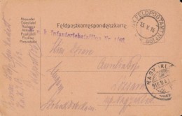 45507- WARFIELD POSTCARD, CENSORED INFANTRY BATTALION NR 1/63, PO 106, WW1, 1916, HUNGARY - Lettres & Documents