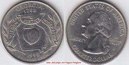 USA 25 Cents 1999 Georgia Km#296 - Used - 1999-2009: State Quarters