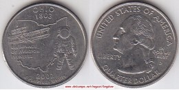 USA 25 Cents 2002 Ohio Km#332 - Used - 1999-2009: State Quarters