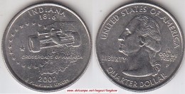 USA 25 Cents 2002 Indiana KM#334 - Used - 1999-2009: State Quarters