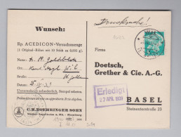 Heimat Schweiz SG WIL 1939-04-24 Drucksache Mit Portofreiheit Gr#1022 - Franchise